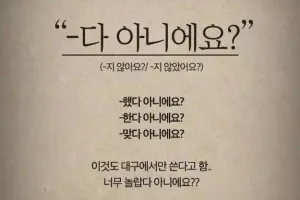 대구에서만 쓰는 말