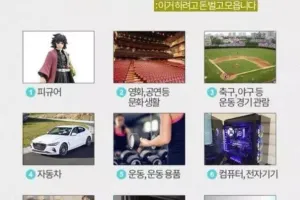비싼 취미생활 고르기