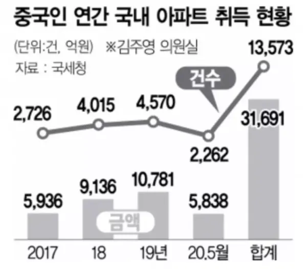 국내 아파트 쓸어담는 중국인들....