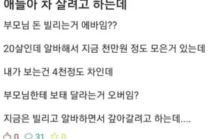 부모님께 차 살려고 돈 빌리는거 어떰?