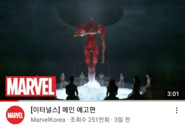 조회수로 보는 마블 이터널스 예고편