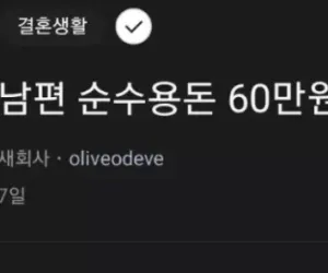 남편 연봉 6000만원인데 용돈 60만원??