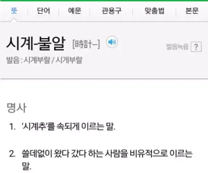 국어사전 있는 놀라운 단어